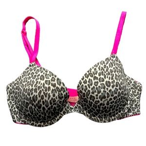 NWOT Victoria Secret Bra 34b Grey Cheetah Pattern